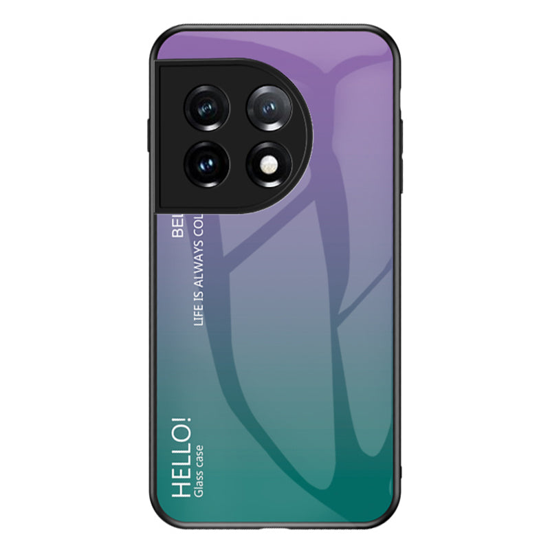 For OnePlus 11 5G Gradient Color Phone Case Anti-Scratch Tempered Glass PC Back TPU Frame Hybrid Cover For OnePlus 11 5G Gradient Color Phone Case Anti-Scratch Tempered Glass PC Back TPU Frame Hybrid Cover
